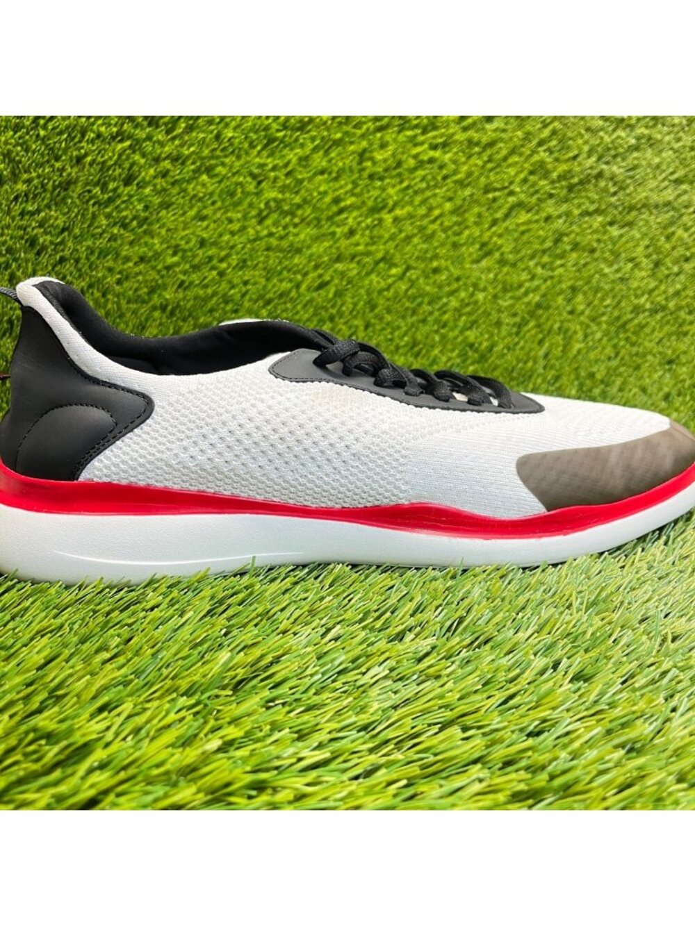Stacy Adams Maxson Mens Size 12 White Red Black Athletic Running Shoes Sneakers